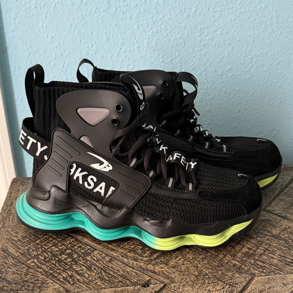 9K Safety JB Steel Toe Work Sneakers Size 7.5 – Black Lightweight Mesh Shoes - Picture 5 of 10